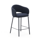 Steels Bench Barstool | Navy Chenille