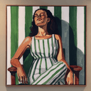 Sun Nap Framed Canvas Print