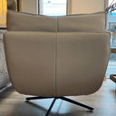 Sven Leather Swivel Armchair | Taupe