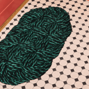 Swirl Coco Door Mat | Green and Black