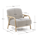 Sylo Armchair | Beige / Natural Ash