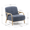 Sylo Armchair | Blue / Natural Ash