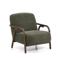 Sylo Armchair |  Dark Green / Walnut Brown