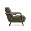 Sylo Armchair |  Dark Green / Walnut Brown