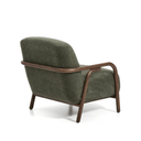 Sylo Armchair |  Dark Green / Walnut Brown