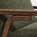 Sylo Armchair |  Dark Green / Walnut Brown