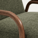 Sylo Armchair |  Dark Green / Walnut Brown
