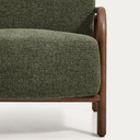 Sylo Armchair |  Dark Green / Walnut Brown