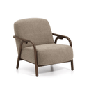 Sylo Armchair | Taupe / Walnut Brown