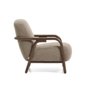 Sylo Armchair | Taupe / Walnut Brown