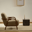 Sylo Armchair | Taupe / Walnut Brown