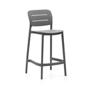 Saben Stackable Patio Bench Barstool | Grey
