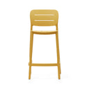 Saben Stackable Patio Bench Barstool | Mustard