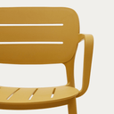 Saben Stackable Patio Chair | Mustard