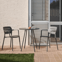 Saben Stackable Patio Chair | Grey