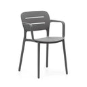 Saben Stackable Patio Chair | Grey