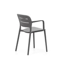 Saben Stackable Patio Chair | Grey