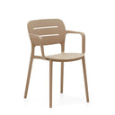 Saben Stackable Patio Chair | Mocha