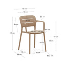Saben Stackable Patio Chair | Mocha