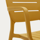 Saben Stackable Patio Chair | Mustard