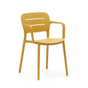 Saben Stackable Patio Chair | Mustard
