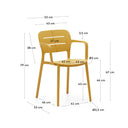 Saben Stackable Patio Chair | Mustard