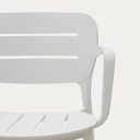 Saben Stackable Patio Chair | White