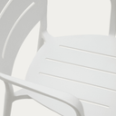 Saben Stackable Patio Chair | White