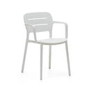 Saben Stackable Patio Chair | White