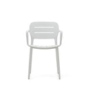 Saben Stackable Patio Chair | White