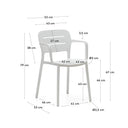 Saben Stackable Patio Chair | White
