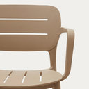 Saben Stackable Patio Chair | Mocha