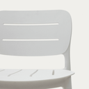 Saben Stackable Patio Bench Barstool | White