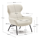 Embla Armchair | White Boucle