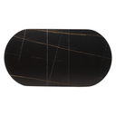 Solace Ceramic Extension Dining Table | Black Marble