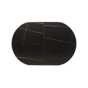 Solace Ceramic Extension Dining Table | Black Marble