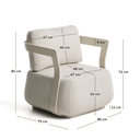 Tamaris Patio Armchair | Ecru