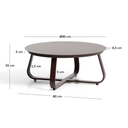 Tamaris Patio Coffee Table | Brown