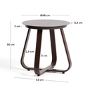 Tamaris Patio Side Table | Brown