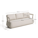 Tamaris Patio Sofa | Ecru