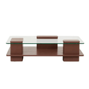Teddy Glass Coffee Table | Brick