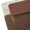 Teddy Glass Coffee Table | Brick