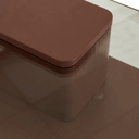 Teddy Glass Coffee Table | Brick