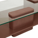 Teddy Glass Coffee Table | Brick