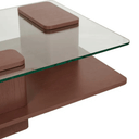 Teddy Glass Coffee Table | Brick