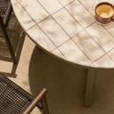 Tella Patio Dining Table | Beige / Ecru