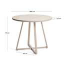 Tella Patio Dining Table | Beige / Ecru