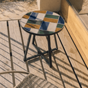 Tella Patio Side Table | Graphite / Multi