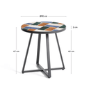 Tella Patio Side Table | Graphite / Multi