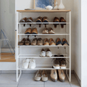 Tower Shoe Rack Console Table | White